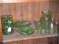 Green Depression Glass!